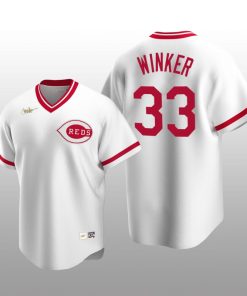 Men's Cincinnati Reds Jesse Winker White Cooperstown Collection Home Jersey