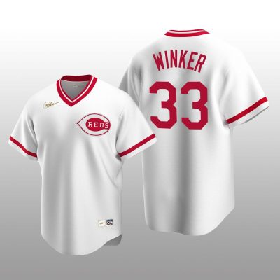 Men's Cincinnati Reds Jesse Winker White Cooperstown Collection Home Jersey