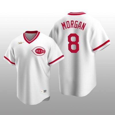 Men's Cincinnati Reds Joe Morgan White Cooperstown Collection Home Jersey