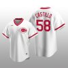 Men's Cincinnati Reds Luis Castillo White Cooperstown Collection Home Jersey
