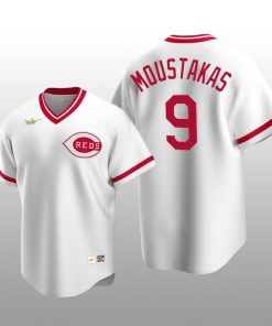 Men's Cincinnati Reds Mike Moustakas White Cooperstown Collection Home Jersey