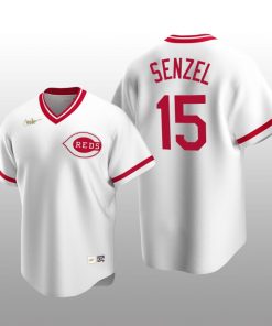 Men's Cincinnati Reds Nick Senzel White Cooperstown Collection Home Jersey