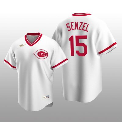 Men's Cincinnati Reds Nick Senzel White Cooperstown Collection Home Jersey