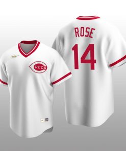 Men's Cincinnati Reds Pete Rose White Cooperstown Collection Home Jersey