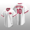 Men's Cincinnati Reds Sparky Anderson White Cooperstown Collection Home Jersey