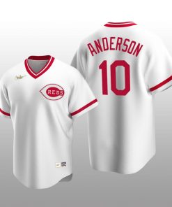 Men's Cincinnati Reds Sparky Anderson White Cooperstown Collection Home Jersey