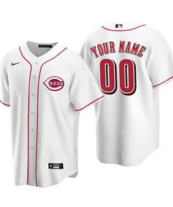 Men's Cincinnati Reds White Replica 2020 Home Custom Jersey