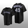 Men's Colorado Rockies Antonio Senzatela Black Alternate Replica Player Jersey