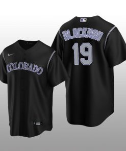 Men's Colorado Rockies Charlie Blackmon Black Alternate Replica Player Jersey