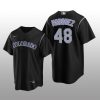 Men's Colorado Rockies German Marquez Black Alternate Replica Player Jersey