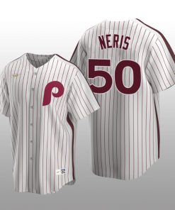 Men's Hector Neris Philadelphia Phillies White Home Cooperstown Collection Jersey
