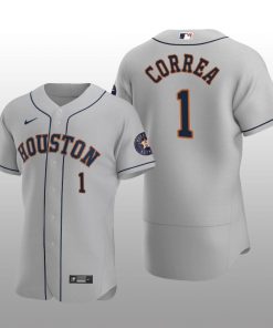 Men's Houston Astros Carlos Correa Gray Alternate 2020 Authentic Player Jersey