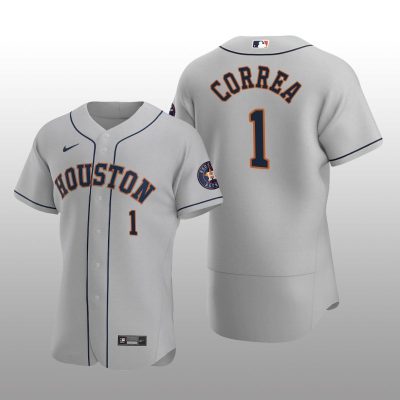 Men's Houston Astros Carlos Correa Gray Alternate 2020 Authentic Player Jersey