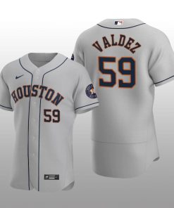 Men's Houston Astros Framber Valdez Gray Alternate 2020 Authentic Player Jersey