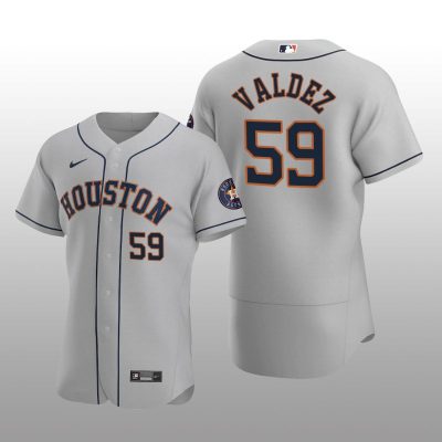 Men's Houston Astros Framber Valdez Gray Alternate 2020 Authentic Player Jersey