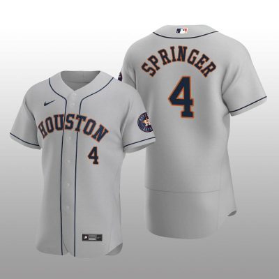 Men's Houston Astros George Springer Gray Alternate 2020 Authentic Player Jersey