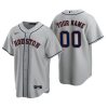 Men's Houston Astros Gray Replica 2020 Road Custom Jersey