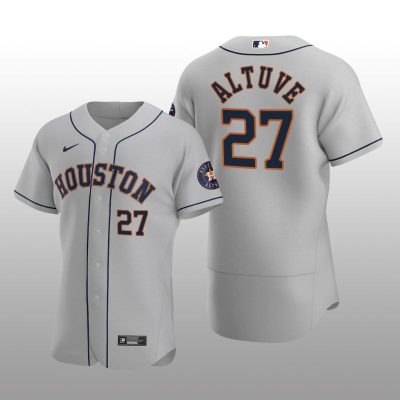 Men's Houston Astros Jose Altuve Gray Alternate 2020 Authentic Player Jersey