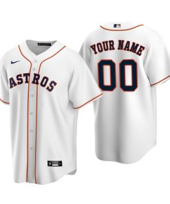 Men's Houston Astros White Replica 2020 Home Custom Jersey