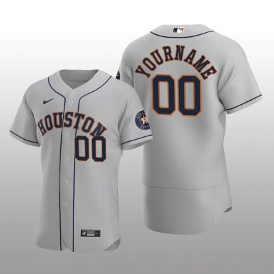 Men's Houston Astros yourname Gray Alternate 2020 Authentic Player Jersey