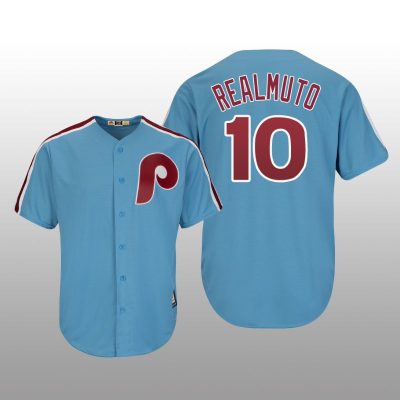 Men's J.T. Realmuto Philadelphia Phillies Light Blue Cool Base Cooperstown Player Jersey