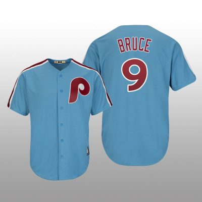 Men's Jay Bruce Philadelphia Phillies Light Blue Cool Base Cooperstown Player Jersey