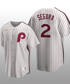 Men's Jean Segura Philadelphia Phillies White Home Cooperstown Collection Jersey