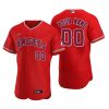 Men's Los Angeles Angels Custom Red Authentic 2020 Alternate Jersey