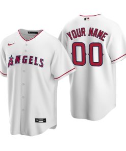 Men's Los Angeles Angels White Replica 2020 Home Custom Jersey
