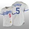 Men's Los Angeles Dodgers Corey Seager Gray Cooperstown Collection Authentic Jersey
