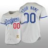 Men's Los Angeles Dodgers Custom Gray Cooperstown Collection Authentic Jersey