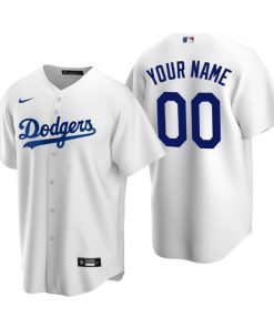 Men's Los Angeles Dodgers Custom White Home 2020 Replica Jersey