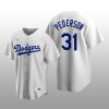 Men's Los Angeles Dodgers Joc Pederson White Cooperstown Collection Home Jersey