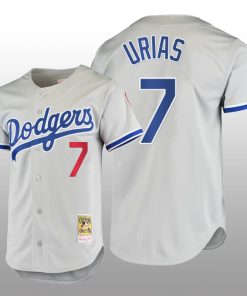 Men's Los Angeles Dodgers Julio Urias Gray Cooperstown Collection Authentic Jersey