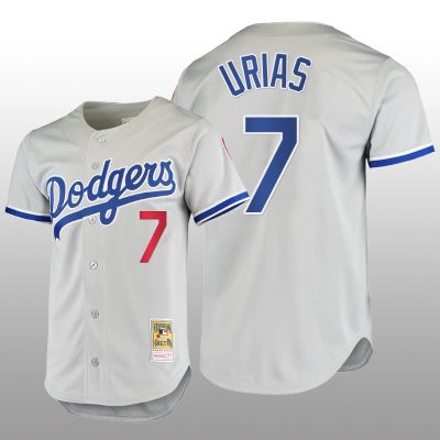 Men's Los Angeles Dodgers Julio Urias Gray Cooperstown Collection Authentic Jersey