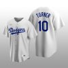 Men's Los Angeles Dodgers Justin Turner White Cooperstown Collection Home Jersey
