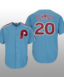 Men's Mike Schmidt Philadelphia Phillies Light Blue Cool Base Cooperstown Player Jersey