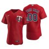 Men's Minnesota Twins Custom Red Authentic 2020 Alternate Jersey