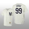 Men's New York Yankees Aaron Judge Cream Throwback Authentic Jersey