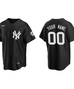 Men's New York Yankees Black Replica 2020 Fashion Custom Jersey