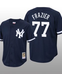Men's New York Yankees Clint Frazier Navy Cooperstown Collection Mesh Batting Practice Jersey