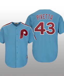 Men's Nick Pivetta Philadelphia Phillies Light Blue Cool Base Cooperstown Player Jersey