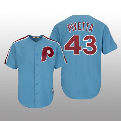Men's Nick Pivetta Philadelphia Phillies Light Blue Cool Base Cooperstown Player Jersey