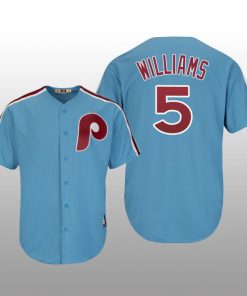 Men's Nick Williams Philadelphia Phillies Light Blue Cool Base Cooperstown Player Jersey