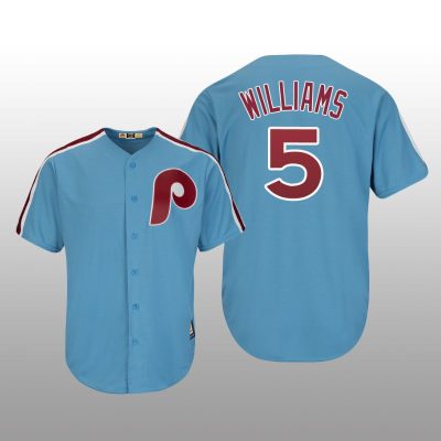 Men's Nick Williams Philadelphia Phillies Light Blue Cool Base Cooperstown Player Jersey