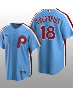 Men's Philadelphia Phillies Didi Gregorius Light Blue Cooperstown Collection Road Jersey