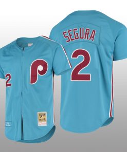 Men's Philadelphia Phillies Jean Segura Light Blue Cooperstown Collection Authentic Jersey