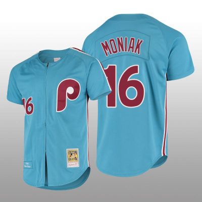 Men's Philadelphia Phillies Mickey Moniak Light Blue Cooperstown Collection Authentic Jersey