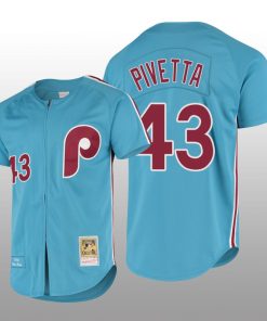 Men's Philadelphia Phillies Nick Pivetta Light Blue Cooperstown Collection Authentic Jersey