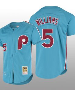 Men's Philadelphia Phillies Nick Williams Light Blue Cooperstown Collection Authentic Jersey